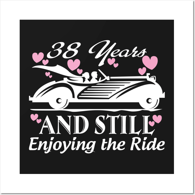 Anniversary Gift 38 years Wedding Marriage Wall Art by rigobertoterry